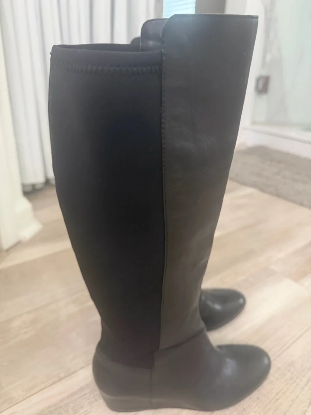 BCBGeneration Black Over-the-Knee Leather Boots - Picture 4 of 6